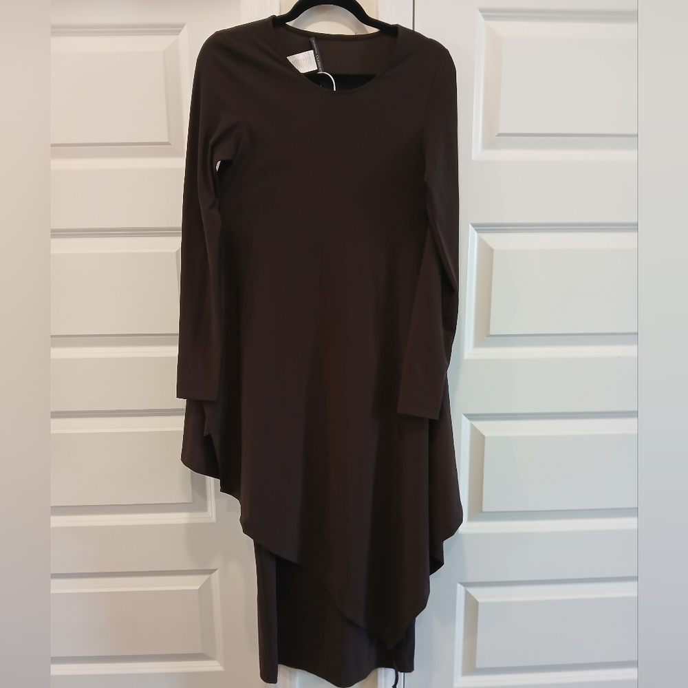 New Elemente Clemente Chocolate Brown Tunic And Maxi Skirt Set Size 0